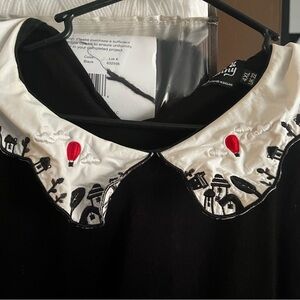 He’ll Bunny Ballon Peter Pan crop cardigan